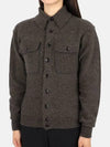 Women's Soft Shetland Fit Collar Cardigan Black Brown - LEMAIRE - BALAAN 2