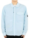 Chrome-R Pocket Over Long Sleeve Shirt Blue - CP COMPANY - BALAAN 3