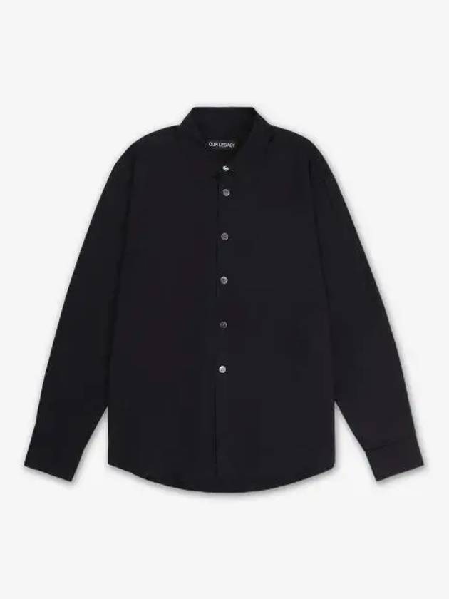 Beyond Liquid Poplin Long Sleeve Shirt Black - OUR LEGACY - BALAAN 2