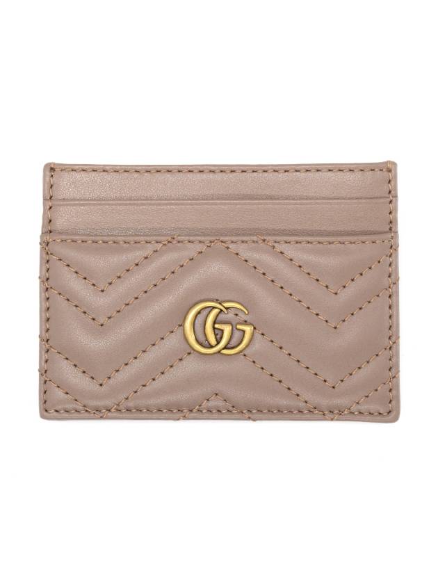 GG Marmont Matelasse 2 Tier Card Wallet Dusty Pink - GUCCI - BALAAN 2