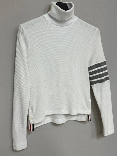 Diagonal armlet turtleneck knit 55 - THOM BROWNE - BALAAN 2