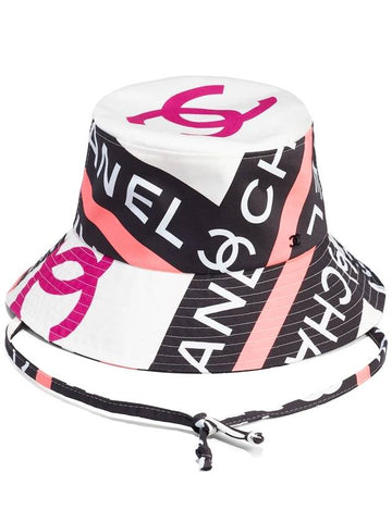 CC Logo Cloche Bucket Hat Black Pink - CHANEL - BALAAN.