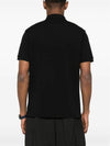 Compass Patch Short Sleeve Polo Shirt Black - STONE ISLAND - BALAAN 5