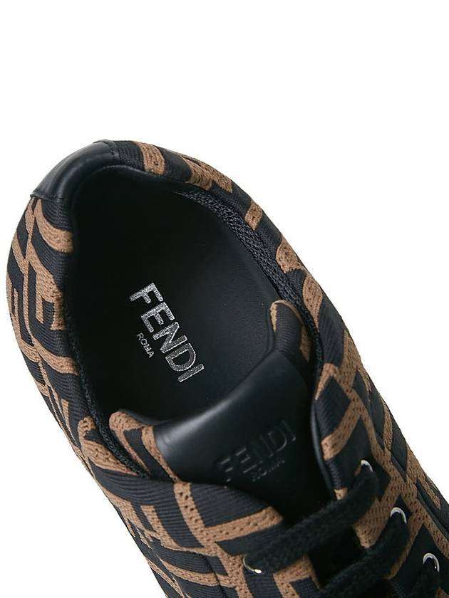 Tech Fabric Low Top Sneakers Brown - FENDI - BALAAN 8