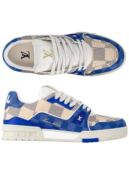 LV Trainer Sneakers 1AC57O Blue - LOUIS VUITTON - BALAAN 1