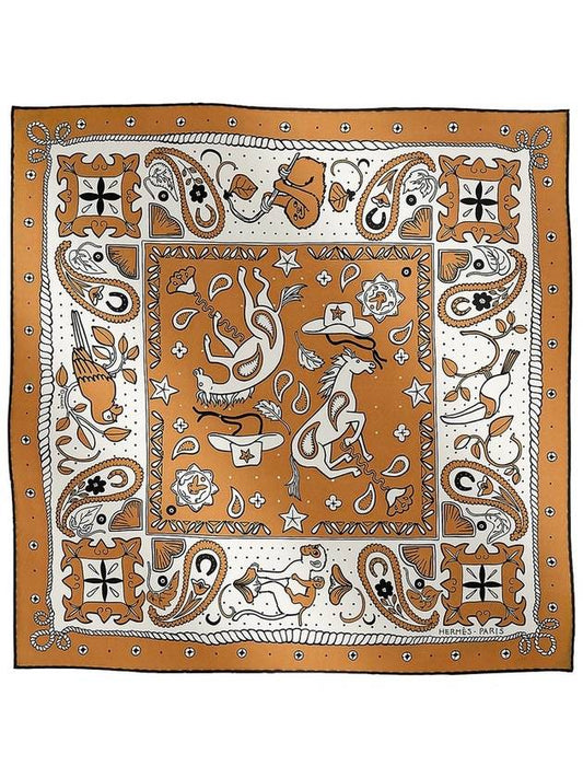 Animaux Bandana 55 Scarf Beige - HERMES - BALAAN 1