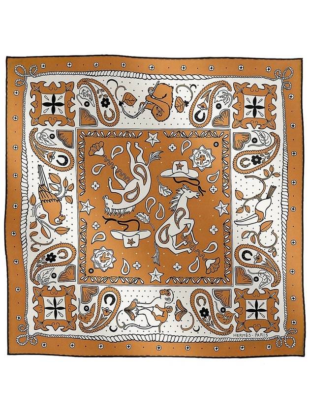 Animaux Bandana 55 Scarf Beige - HERMES - BALAAN 2