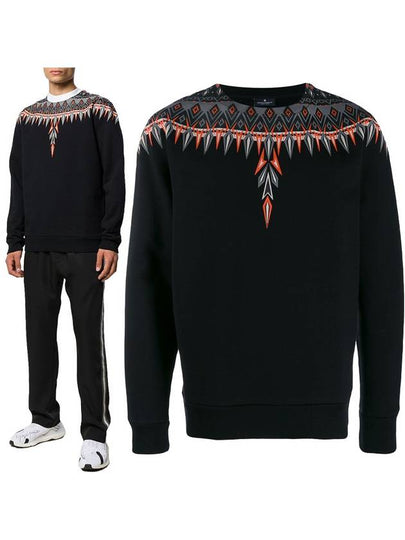 Men's Norwegian Print Sweatshirt Black - MARCELO BURLON - BALAAN 2