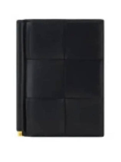 Cassette Leather Money Clip Black - BOTTEGA VENETA - BALAAN 2