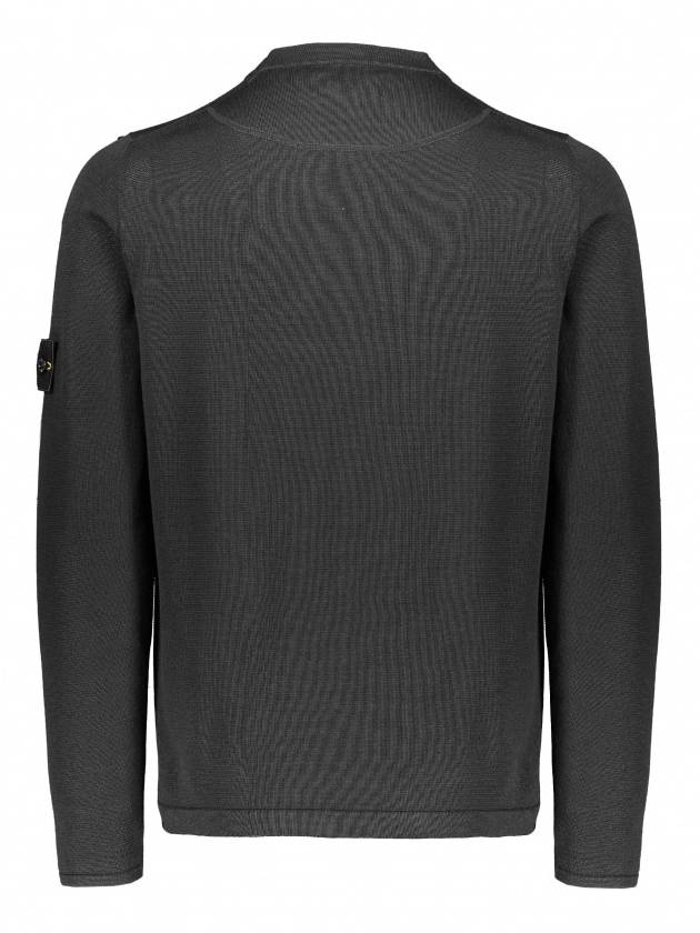 Light Wool Crewneck Knit Top Dark Grey - STONE ISLAND - BALAAN 6