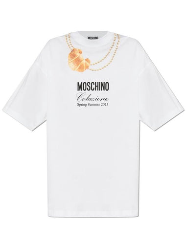 Moschino Dress With Print, Women's, White - MOSCHINO - BALAAN 1