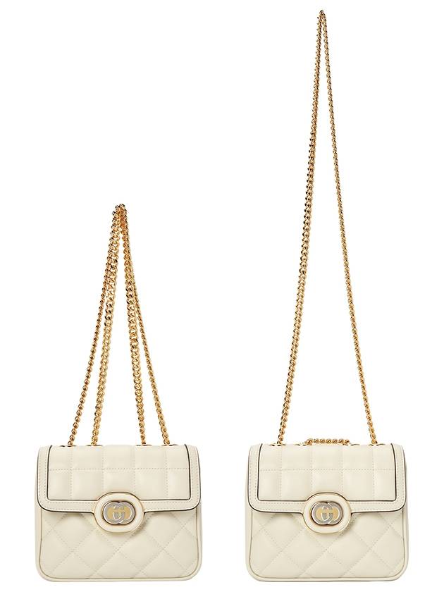 Women's Deco Mini Quilted Leather Shoulder Bag White - GUCCI - BALAAN 8