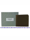 Pebble Grain Leather Half Wallet Dark Brown - THOM BROWNE - BALAAN 6