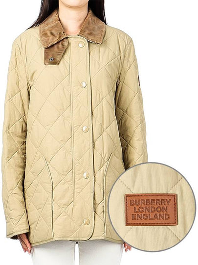 Diamond Quilted Thermoregulated Barn Jacket Honey - BURBERRY - BALAAN 2