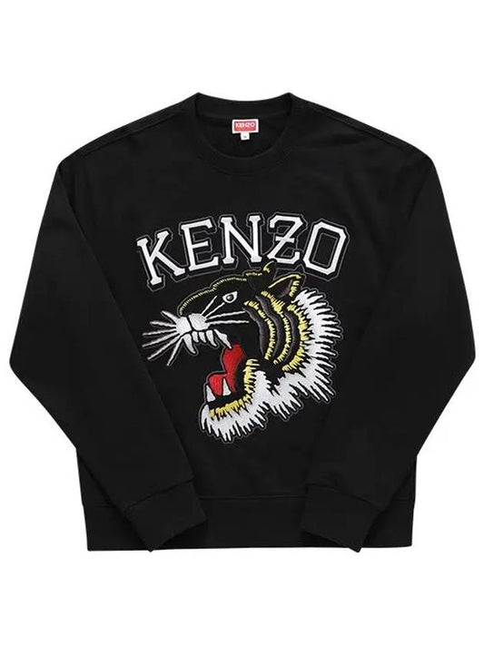 Varsity Jungle Tiger Sweatshirt Black - KENZO - BALAAN.