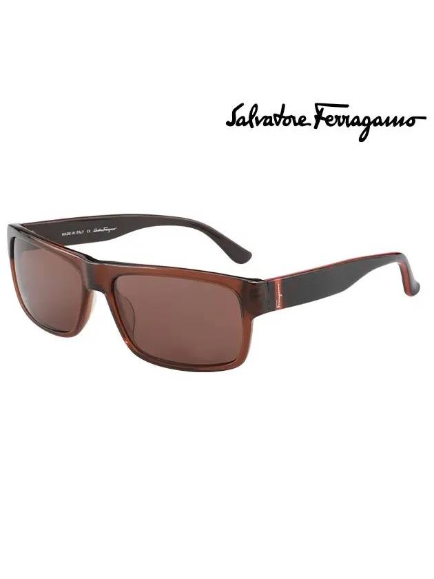 Eyewear Rectangle Sunglasses Brown - SALVATORE FERRAGAMO - BALAAN 2