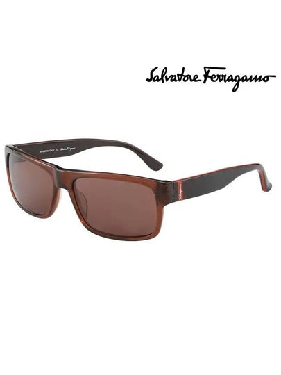 Eyewear Rectangle Sunglasses Brown - SALVATORE FERRAGAMO - BALAAN 2