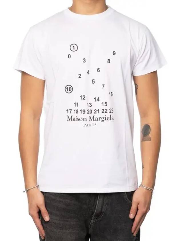 Numeric Logo Short Sleeve T-Shirt White - MAISON MARGIELA - BALAAN 3