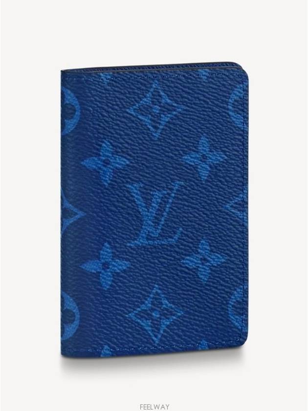 Men's Pocket Organizer Card Wallet Blue - LOUIS VUITTON - BALAAN 3