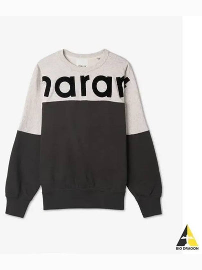 Howley Two Tone Logo Sweatshirt Faded Black - ISABEL MARANT - BALAAN 2