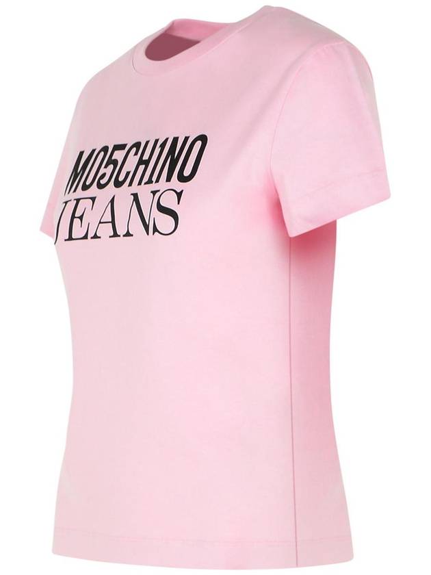 Moschino Jeans Pink Cotton T-Shirt - MOSCHINO - BALAAN 2