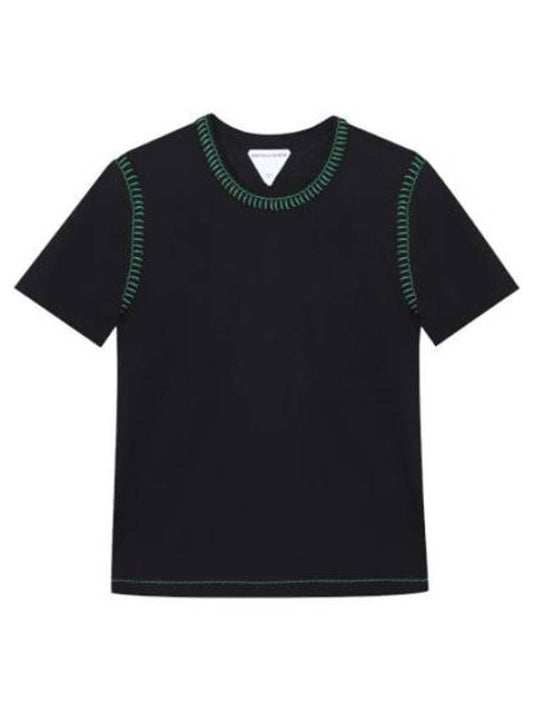 Short sleeve t-shirt overlock stitch cotton jersey - BOTTEGA VENETA - BALAAN 1