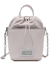 5AC Number Logo Texture Leather Bucket Bag Ivory - MAISON MARGIELA - BALAAN 3