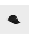 Triomphe Logo Embroidered Baseball Cap Hat Black AA01C234X 38OW - CELINE - BALAAN 5