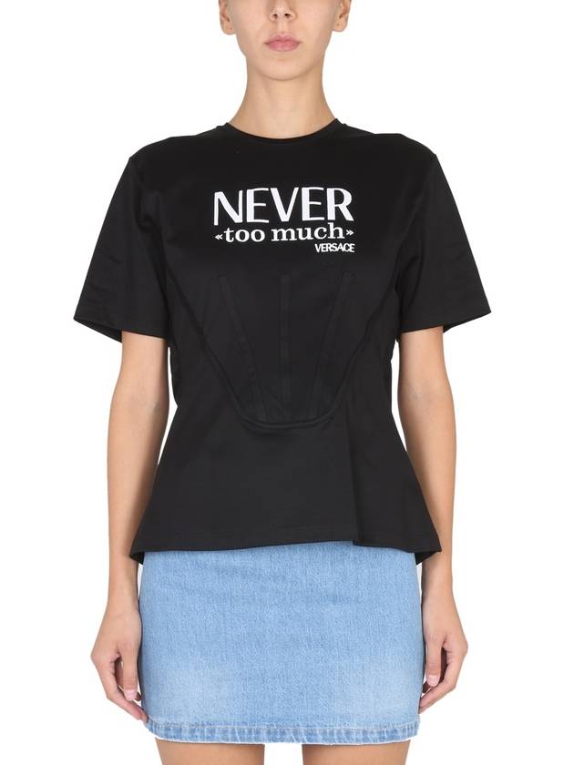 NEVER TOO MUCH Corset T-shirt 10075301A053761B000 B0040193966 - VERSACE - BALAAN 1