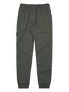 Compass Patch Cotton Track Pants Dark Green - STONE ISLAND - BALAAN 3