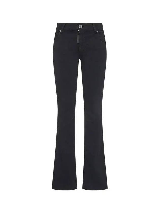 Women s Logo Label Flare Jeans Black - DSQUARED2 - BALAAN 1