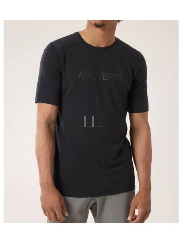 Ionic Merino Wool Arc'word Logo Short Sleeve T-Shirt Black - ARC'TERYX - BALAAN 2