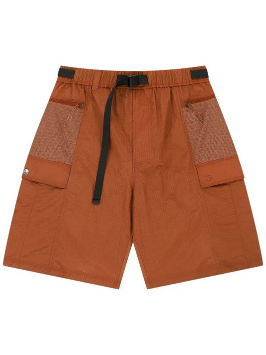 OG Nylon Mix Belted Shorts Brick - OFFGRID - BALAAN 1