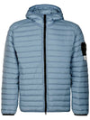 Loom Woven Chambers R-Nylon Down-TC Packable Jacket Blue - STONE ISLAND - BALAAN 1