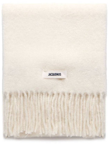 Jacquemus Reshap Caro Muffler Scarf White Unisex - JACQUEMUS - BALAAN 1