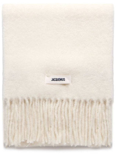 Jacquemus Reshap Caro Muffler Scarf White Unisex - JACQUEMUS - BALAAN 1