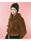 Teddy Boucle Short Jacket Brown - ETRE AU SOMMET - BALAAN 5