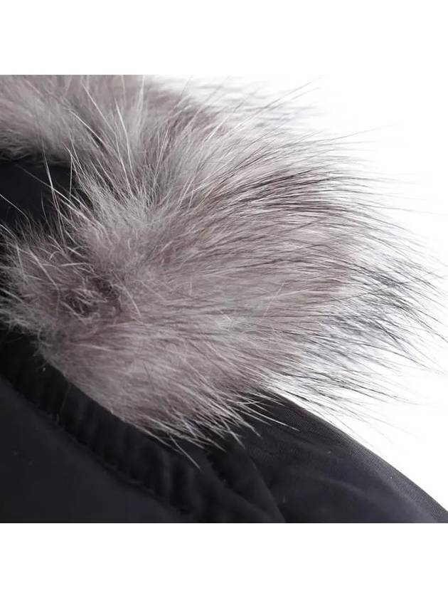 Lingan Hooded Padded Frost Fox Fur Black - MOOSE KNUCKLES - BALAAN 9