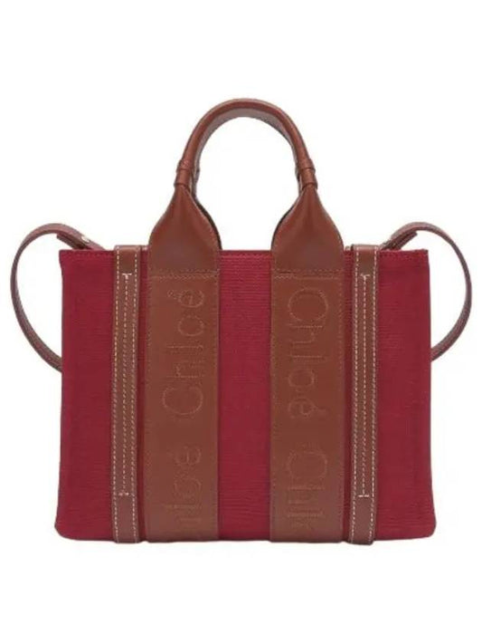 Small Woody Tote Bag Red Handbag - CHLOE - BALAAN 1