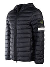 Loom Woven Chambers R-Nylon Down-TC Light Hoodie Down Jacket Black - STONE ISLAND - BALAAN 3