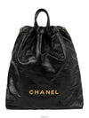 22 Backpack Large Black Gold Plated 74163 - CHANEL - BALAAN 1