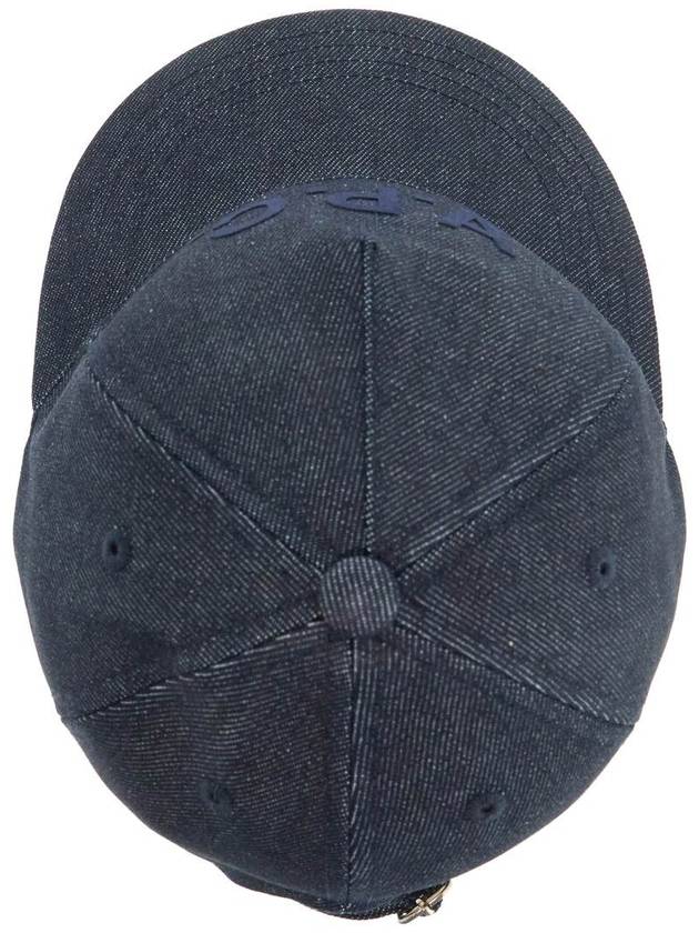 VPC Velvet Logo Denim Ball Cap Blue - A.P.C. - BALAAN 3