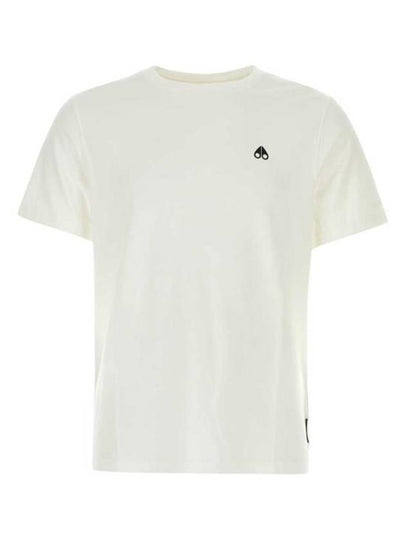 Satellite Logo Detail Crew Neck Short Sleeve T-Shirt White - MOOSE KNUCKLES - BALAAN 2