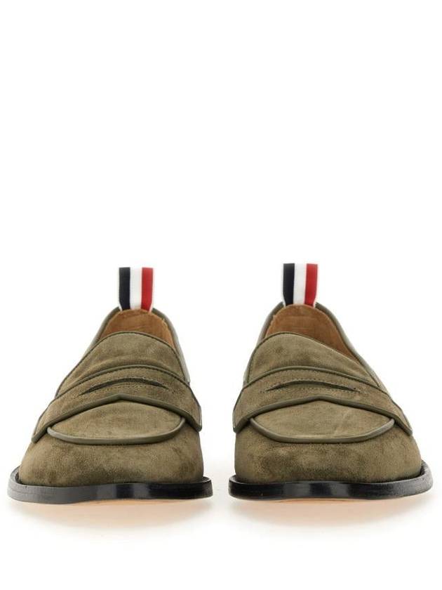 Varsity Suede Penny Loafers Dark Green - THOM BROWNE - BALAAN 6