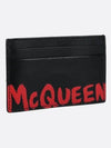 Graffiti Logo Card Wallet Black - ALEXANDER MCQUEEN - BALAAN 3