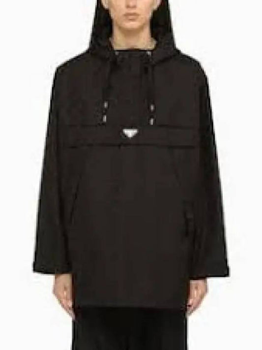 Re-Nylon Print Hoodie Black - PRADA - BALAAN 2