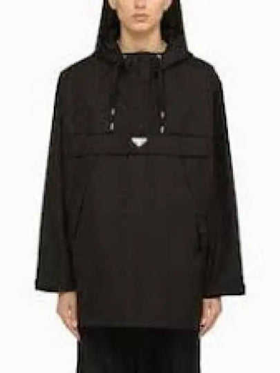 Re-Nylon Print Hoodie Black - PRADA - BALAAN 2