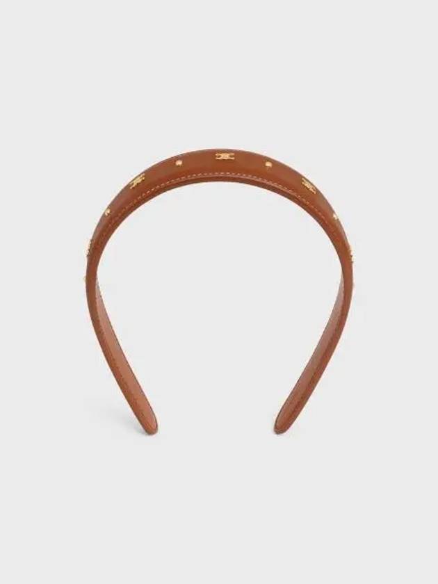 Triomphe Calfskin Headband Tan - CELINE - BALAAN 2