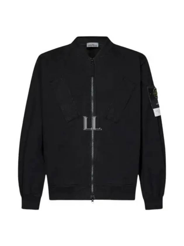 Compass Badge Bomber Jacket Black - STONE ISLAND - BALAAN 2