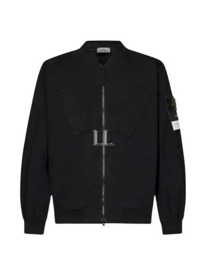 Compass Badge Bomber Jacket Black - STONE ISLAND - BALAAN 2